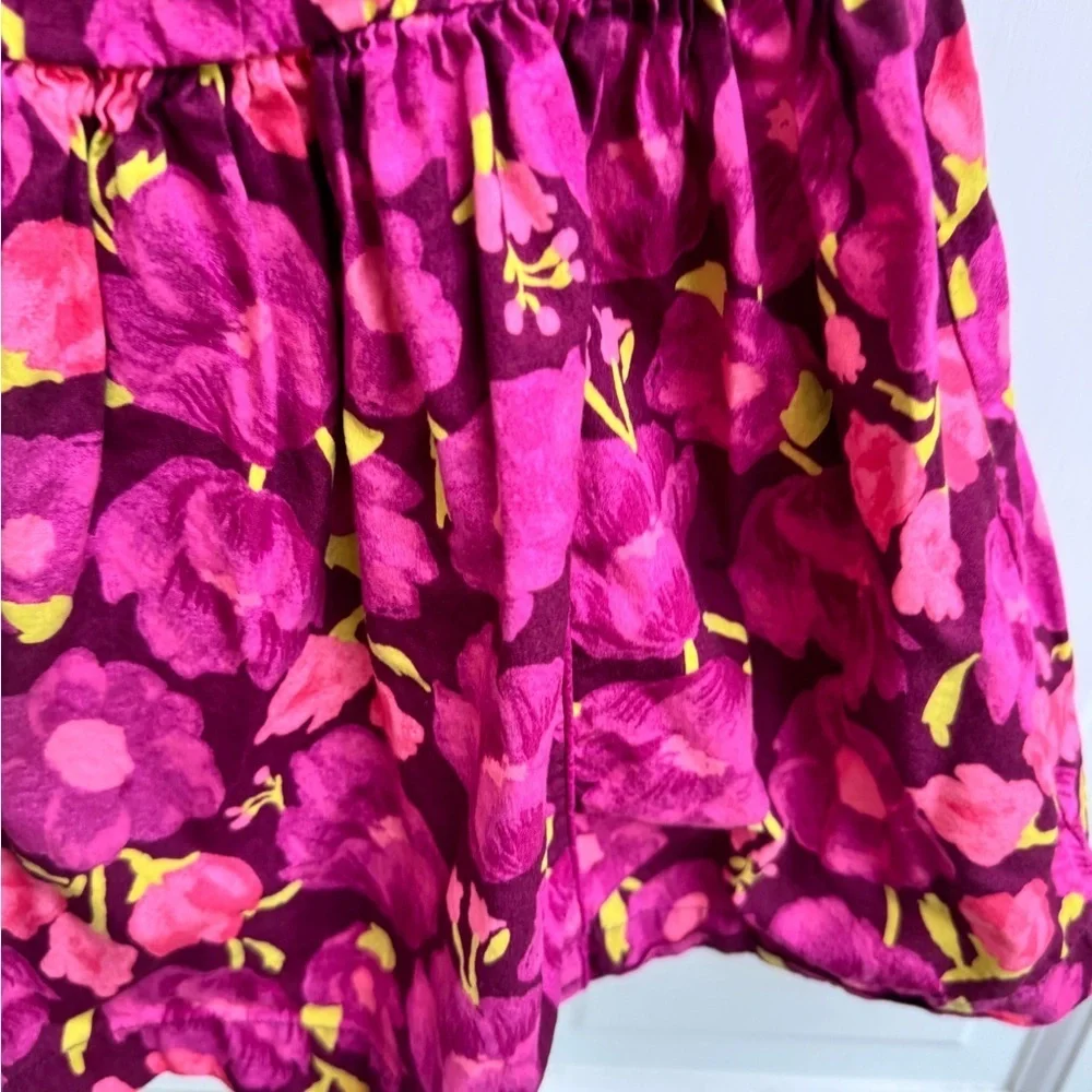 Genuine Kids OshKosh B'gosh 4T Girls Pink Floral Short Sleeve Dress
